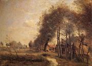 Corot Camille The road of Without-him-Noble oil